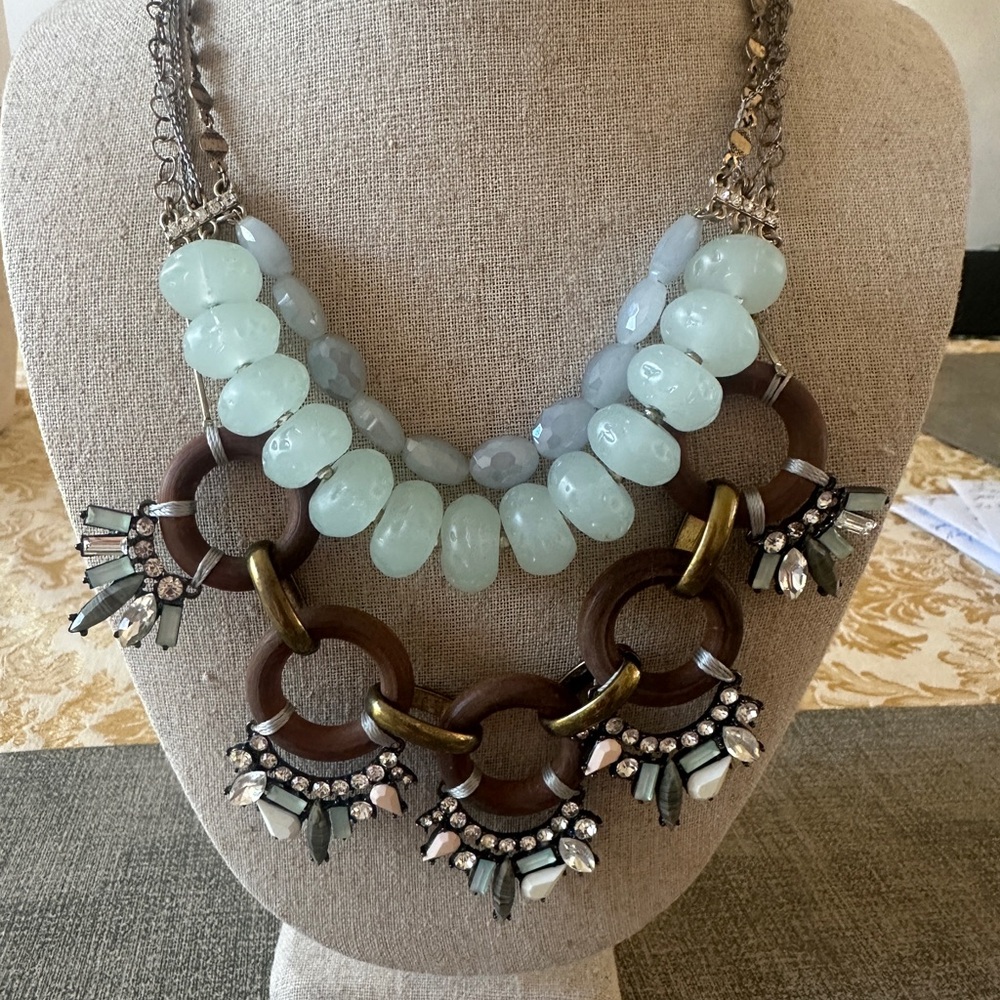 Elegant Multi-Color Statement Necklace